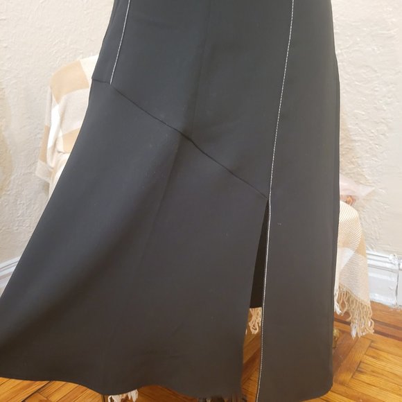 Mango black xs us 2 midi dress - Picture 2 of 6